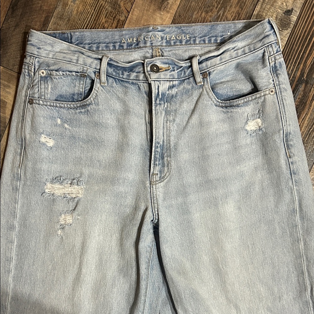 American Eagle Outfitters Light Blue wide leg Jeans - Picture 2 of 5